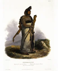 Mexkemahuastan, Chief of the Gros-Ventres of the Prairies, plåt 20 från volym 1 av 